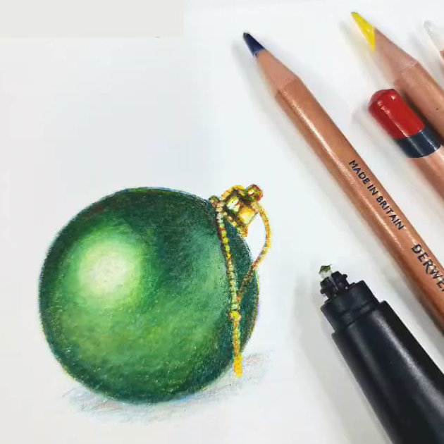 kerstbalgroen